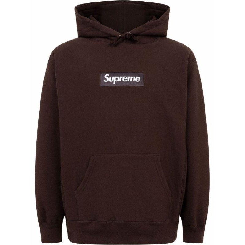 Supreme Box Logo hoodie Dark Brown